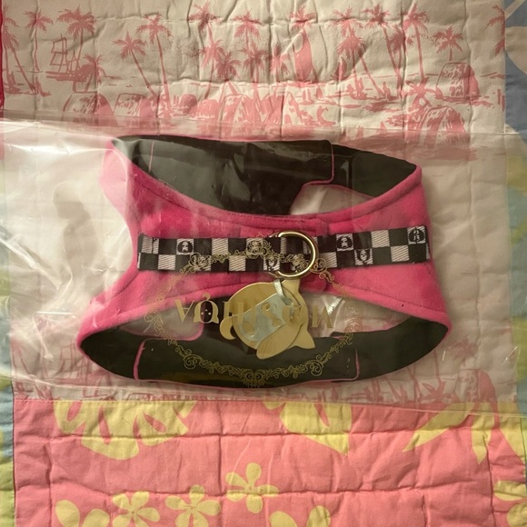 MOSHIQA Pink Padded Dog Cat Pet Harness Soft Buckle Checkers Frenchie Chihuahua - Picture 13 of 16